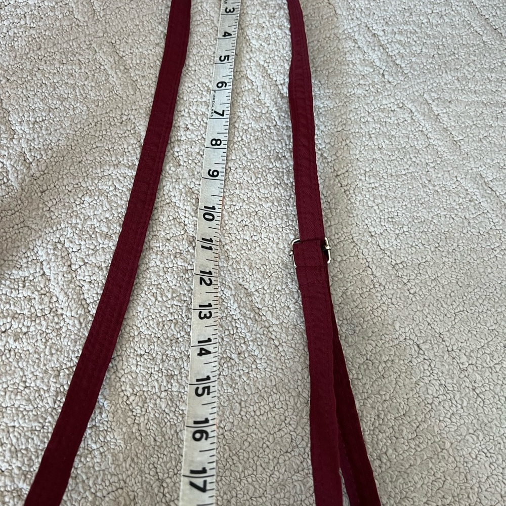 Source Unknown Red and Brown Round Crossbody Bag - image 4